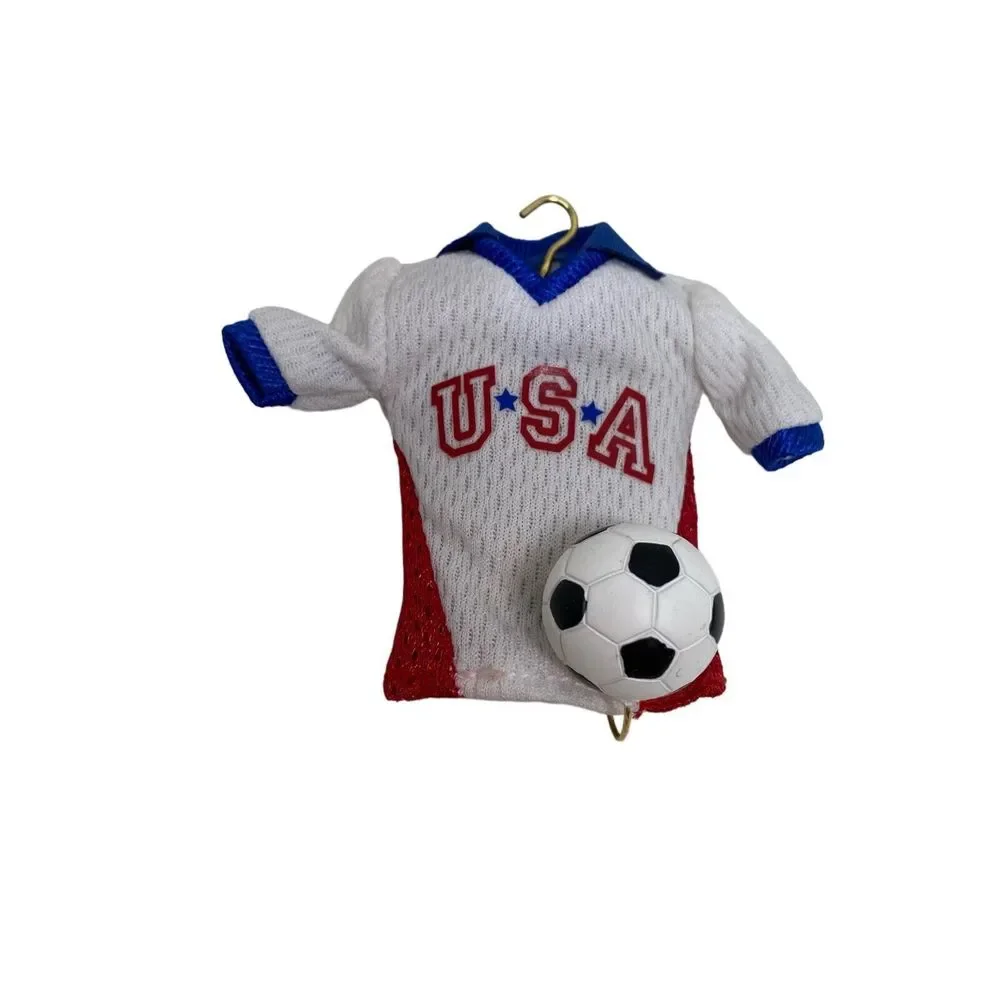 GET YOUR KICKS USA SOCCER Jersey and Ball Hallmark Keepsake Ornament Dated 2006